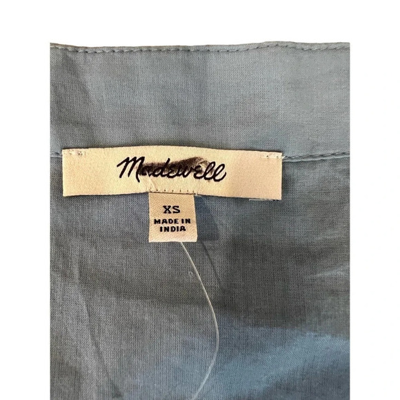 Madewell Button-Front V-Neck Mini Dress - Picture 7 of 9